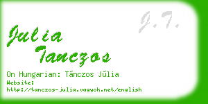 julia tanczos business card